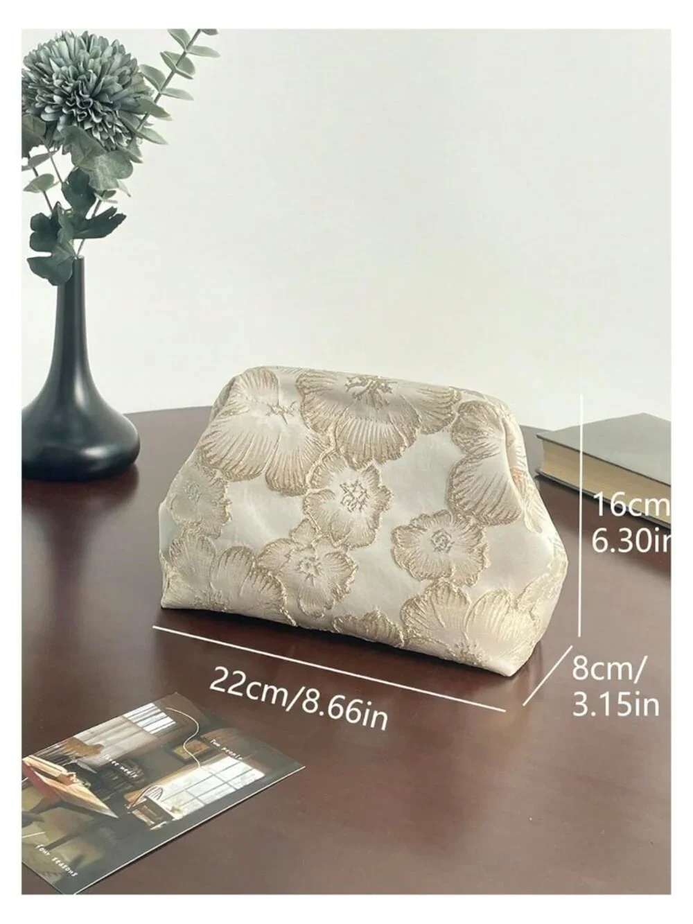 Women's Evening Clutch Bag Floral Kiss Lock Chain Shoulder Purse Wedding Guest